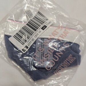 BLUE - Victoria's Secret PINK - Size M - Logo Mesh Boyshort Panty